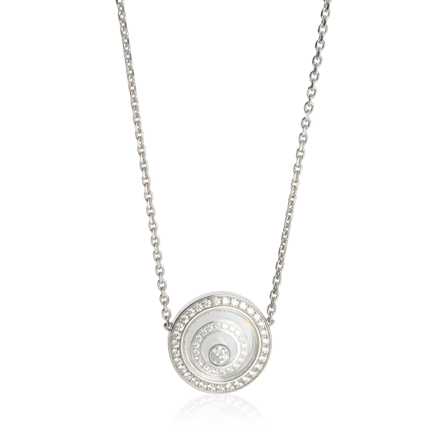 Chopard White Gold Diamond Happy Spirit Pendant 18k