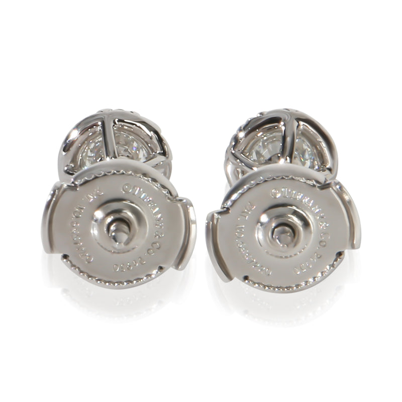 Tiffany & Co. Platinum Diamond Soleste Earrings 950