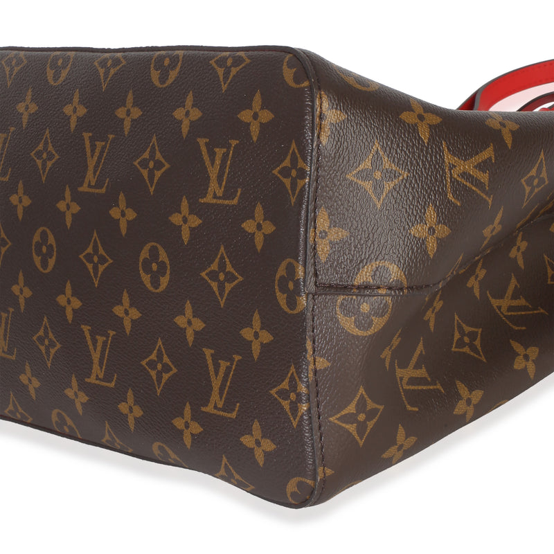Louis Vuitton Coquelicot Monogram Canvas Neonoe Mm Brown Coated Handbag
