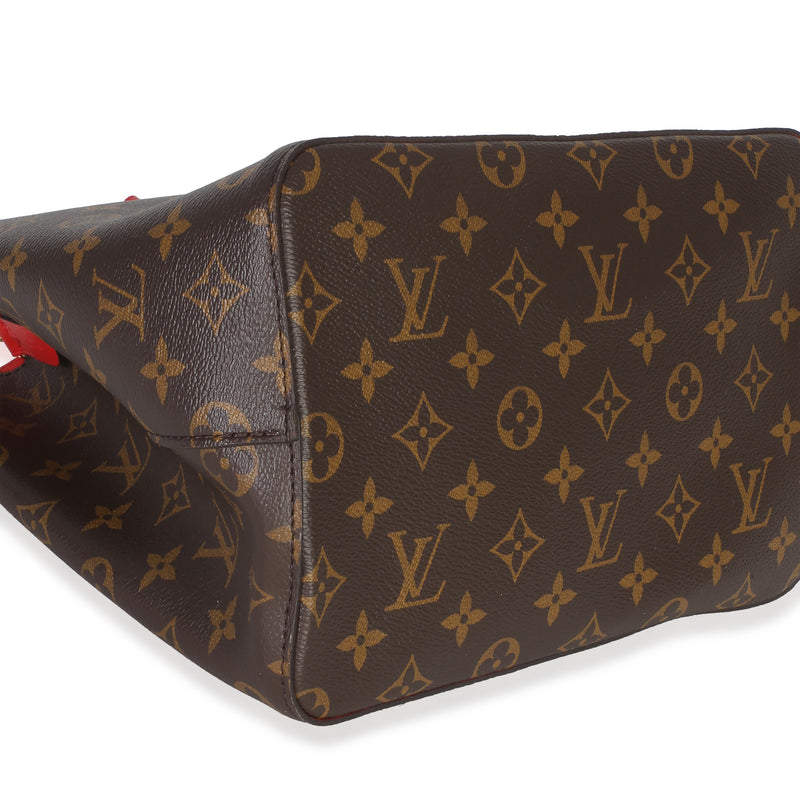 Louis Vuitton Coquelicot Monogram Canvas Neonoe Mm Brown Coated Handbag