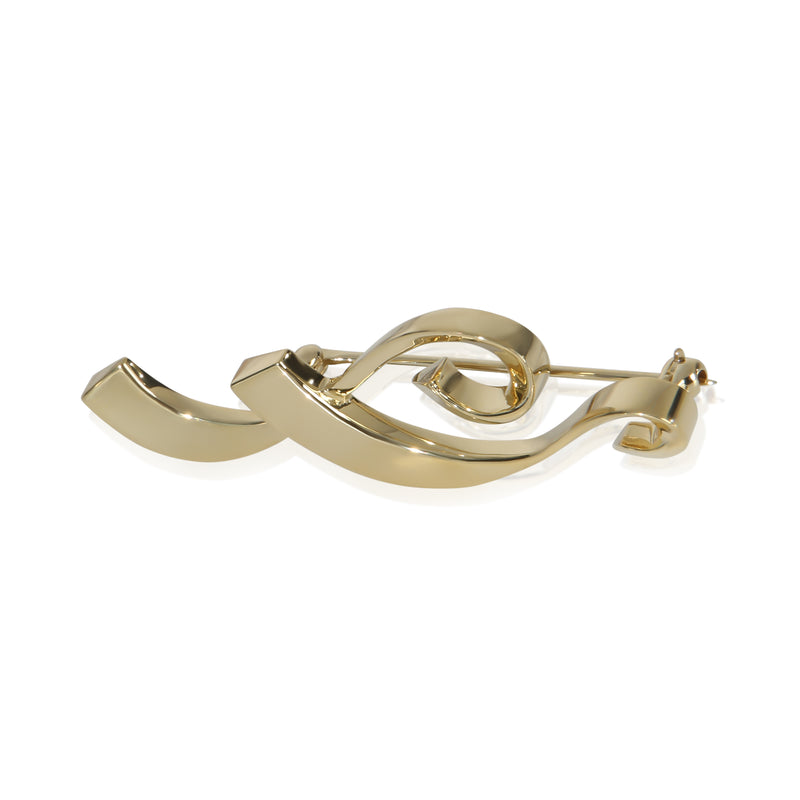 Tiffany & Co. Yellow Gold Paloma Picasso Musical Note Brooch 18k