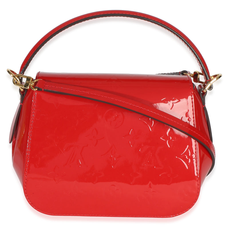 Louis Vuitton Red Monogram Vernis Pasadena Shoulder Bag Patent Leather Handbag