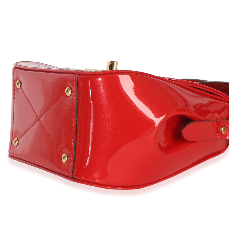 Louis Vuitton Red Monogram Vernis Pasadena Shoulder Bag Patent Leather Handbag