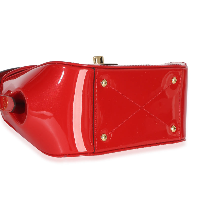 Louis Vuitton Red Monogram Vernis Pasadena Shoulder Bag Patent Leather Handbag
