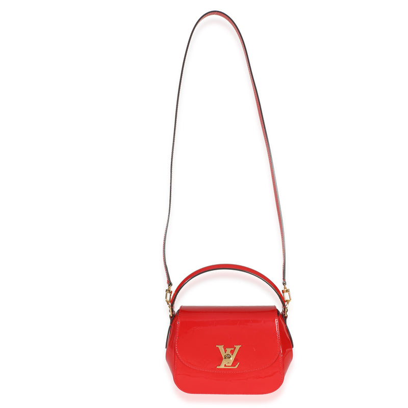 Louis Vuitton Red Monogram Vernis Pasadena Shoulder Bag Patent Leather Handbag