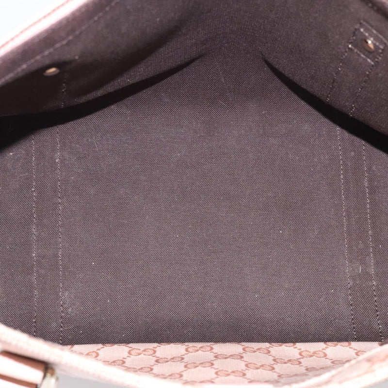 Gucci Abbey Zip Tote Gg Canvas And Leather Pink