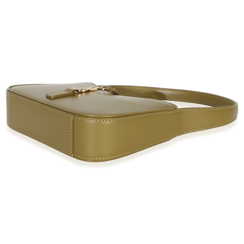 Saint Laurent Olive Smooth Calfskin Mini Le 5 A 7 Hobo Green Leather Handbag