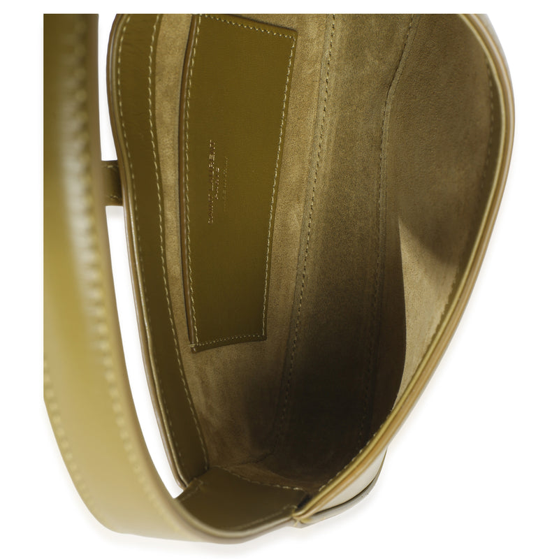 Saint Laurent Olive Smooth Calfskin Mini Le 5 A 7 Hobo Green Leather Handbag