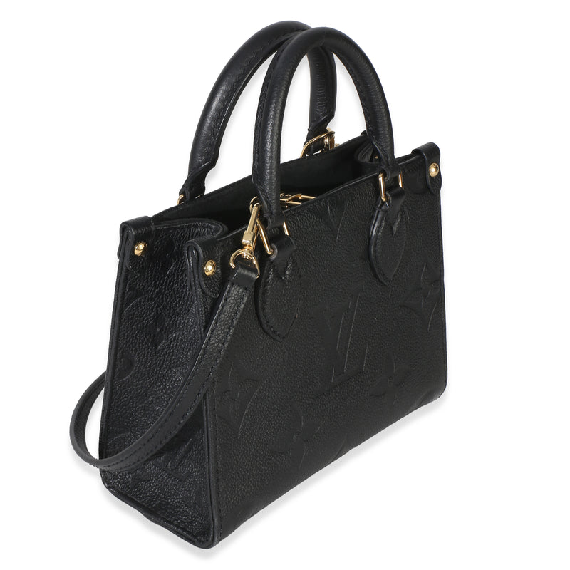 Louis Vuitton Black Monogram Empreinte Onthego Bb Leather Handbag