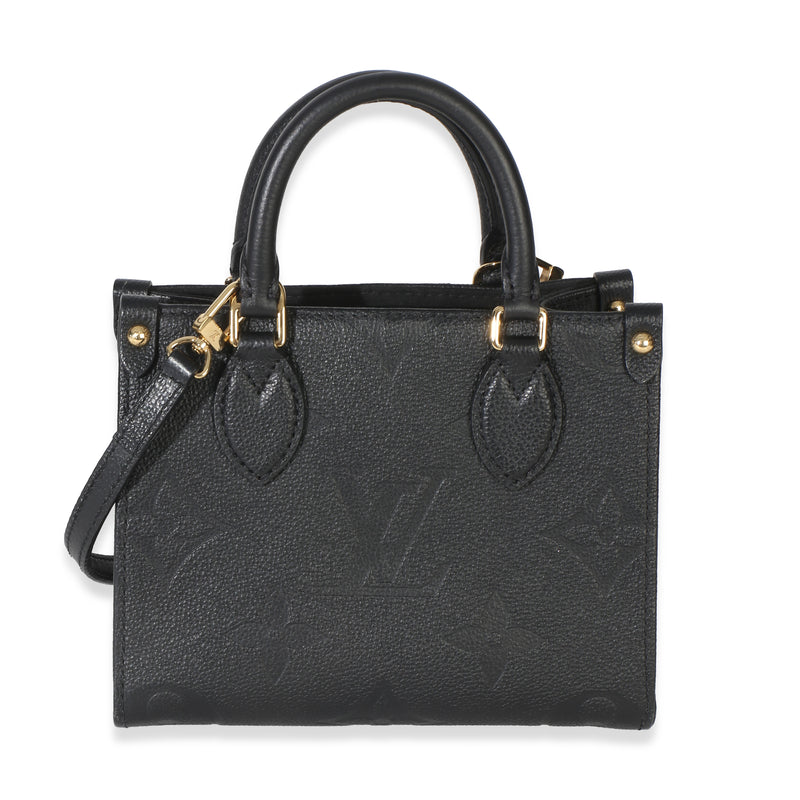 Louis Vuitton Black Monogram Empreinte Onthego Bb Leather Handbag