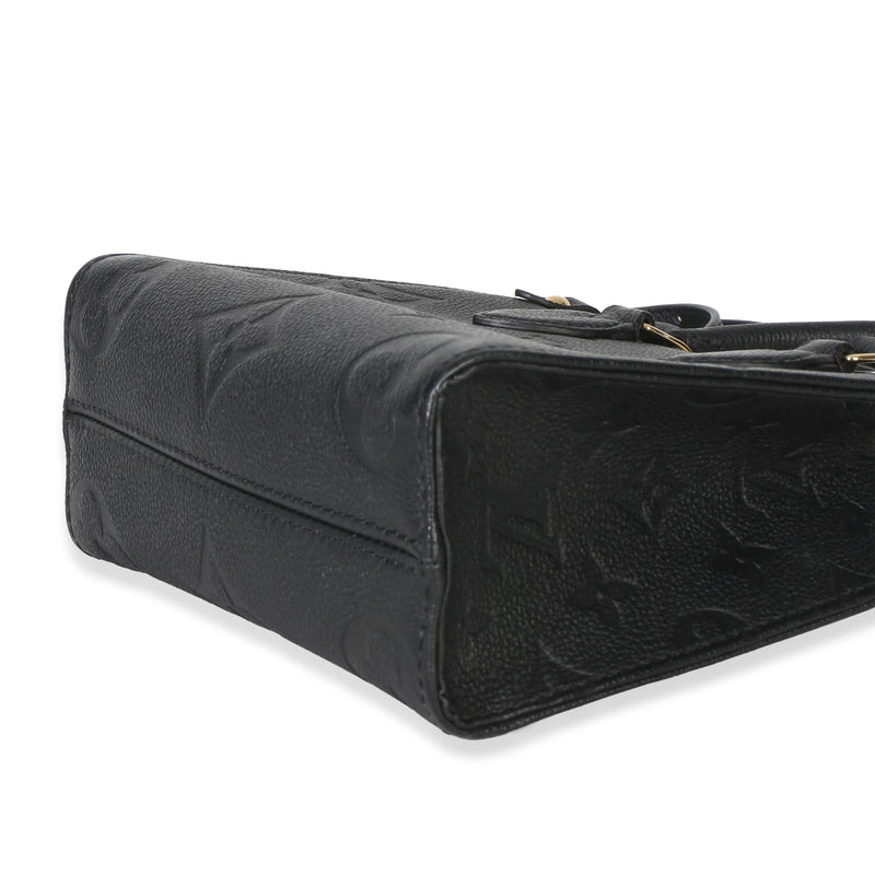 Louis Vuitton Black Monogram Empreinte Onthego Bb Leather Handbag