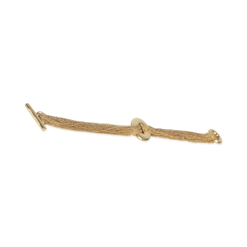 Tiffany & Co. Yellow Gold Multistrand Toggle Bracelet 18k
