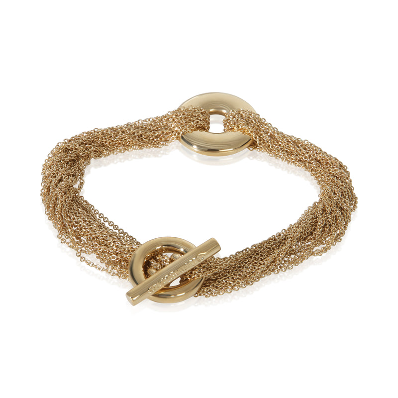 Tiffany & Co. Yellow Gold Multistrand Toggle Bracelet 18k