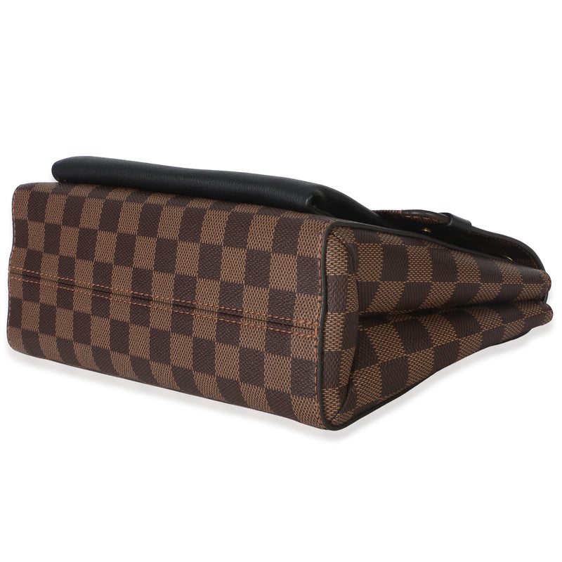 Louis Vuitton Black Damier Ebene Canvas Vavin Pm Brown Coated Handbag