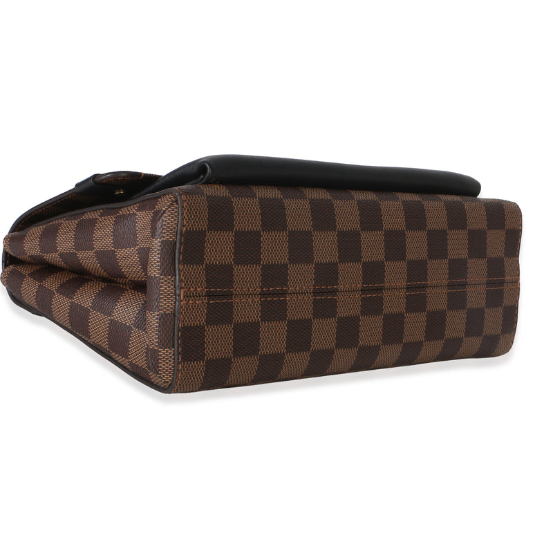 Louis Vuitton Black Damier Ebene Canvas Vavin Pm Brown Coated Handbag