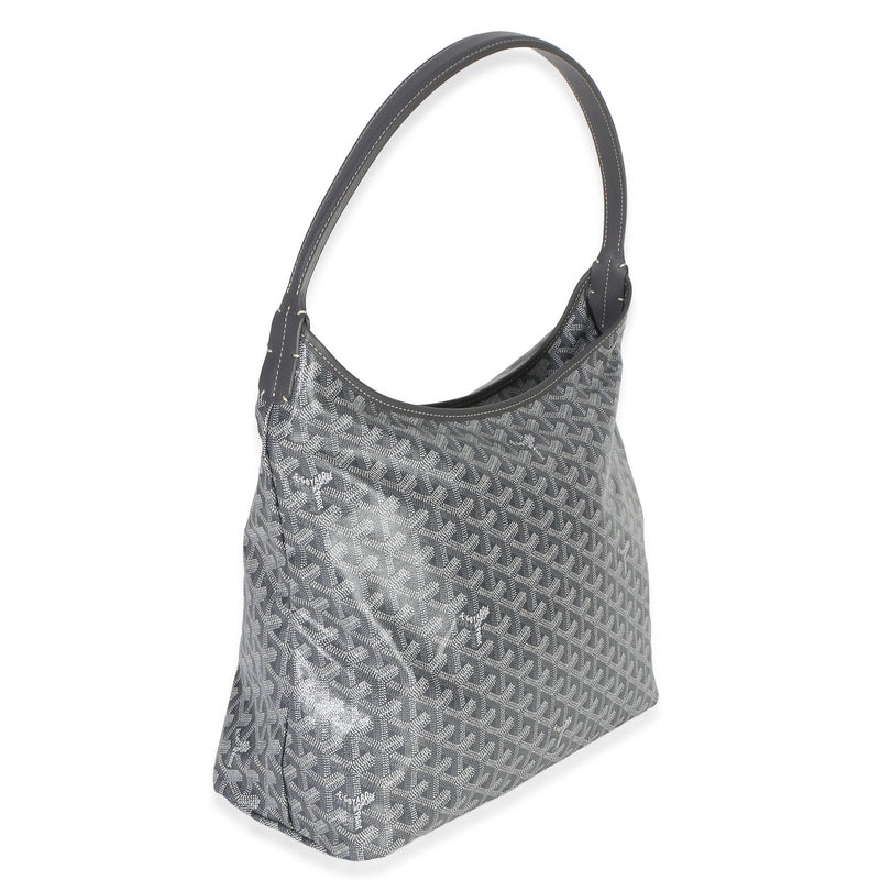 Goyard Grey Goyardine Canvas Boheme Hobo Gray Handbag