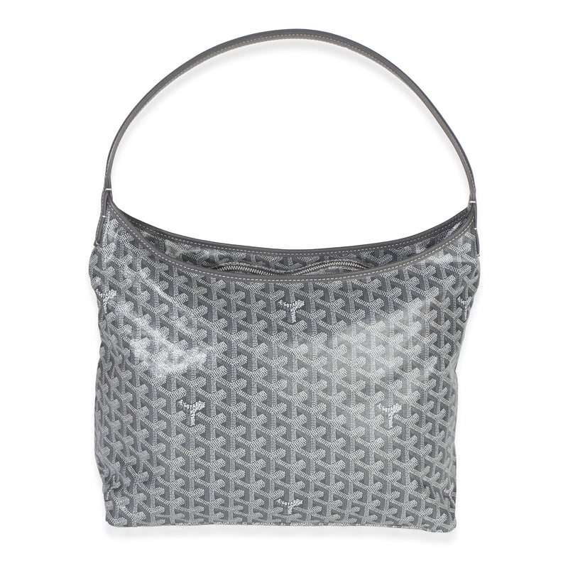Goyard Grey Goyardine Canvas Boheme Hobo Gray Handbag