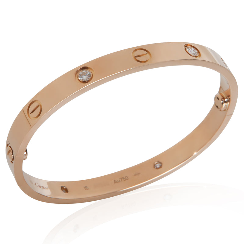 Cartier Rose Gold Diamond Love Bracelet 18k