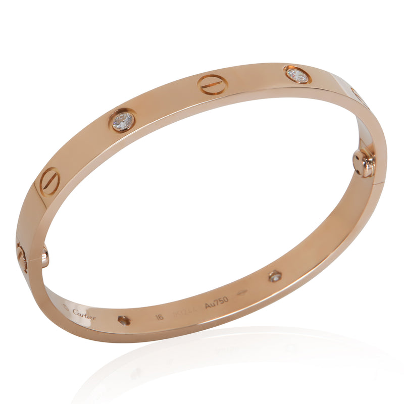 Cartier Rose Gold Diamond Love Bracelet 18k