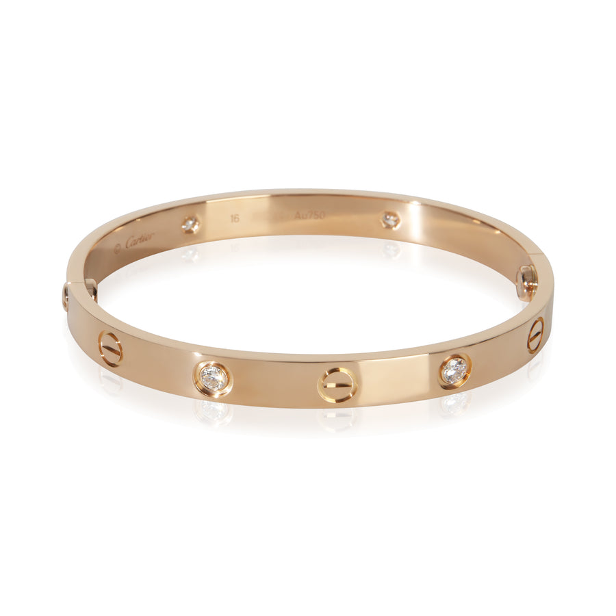 Cartier Rose Gold Diamond Love Bracelet 18k