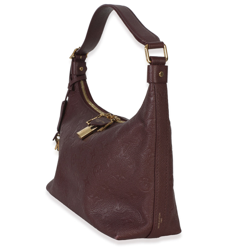Louis Vuitton Burgundy Empreinte Monogram Sac Sport Nm Red Leather Handbag