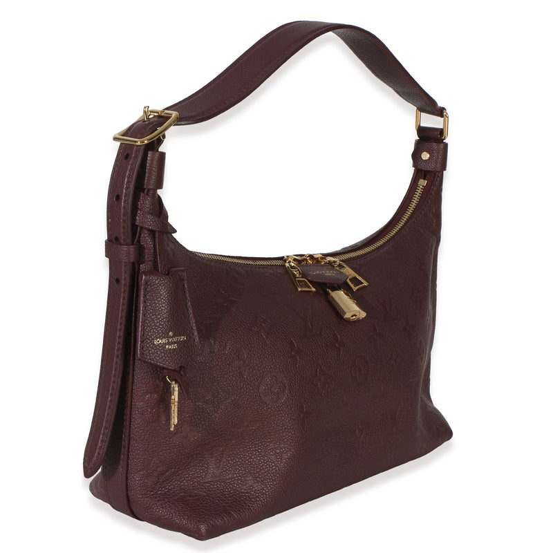 Louis Vuitton Burgundy Empreinte Monogram Sac Sport Nm Red Leather Handbag