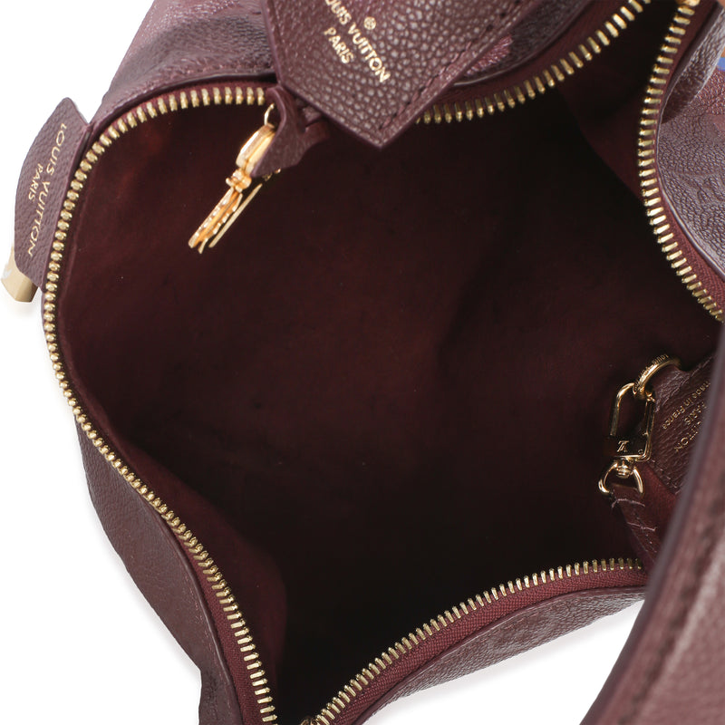 Louis Vuitton Burgundy Empreinte Monogram Sac Sport Nm Red Leather Handbag