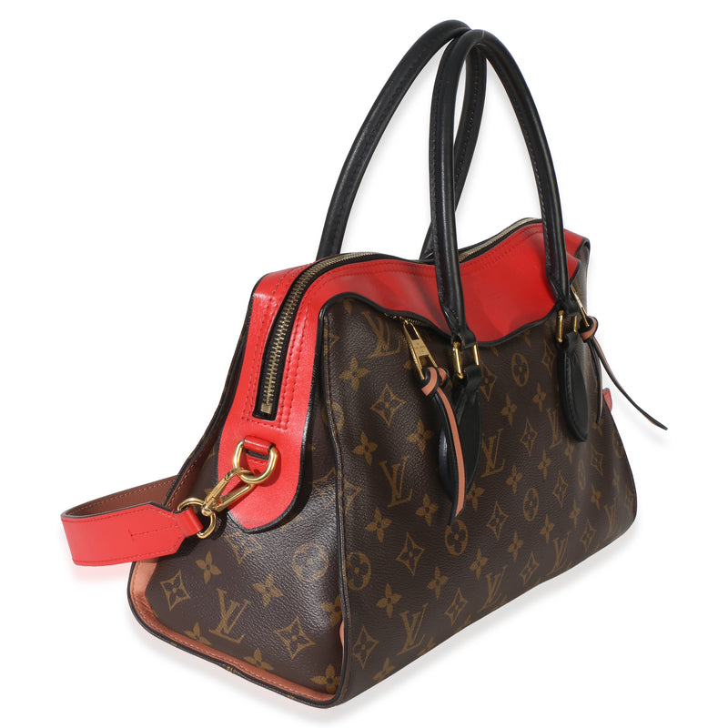 Louis Vuitton Pink Red Monogram Canvas Tuileries Nm Brown; Handbag
