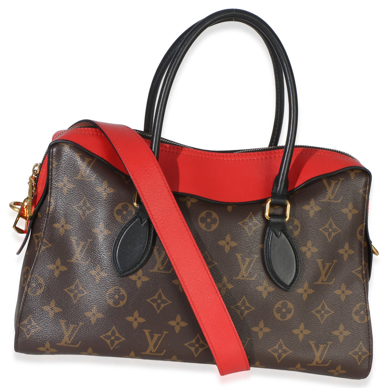 Louis Vuitton Pink Red Monogram Canvas Tuileries Nm Brown; Handbag