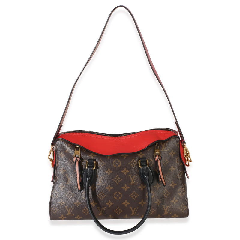 Louis Vuitton Pink Red Monogram Canvas Tuileries Nm Brown; Handbag