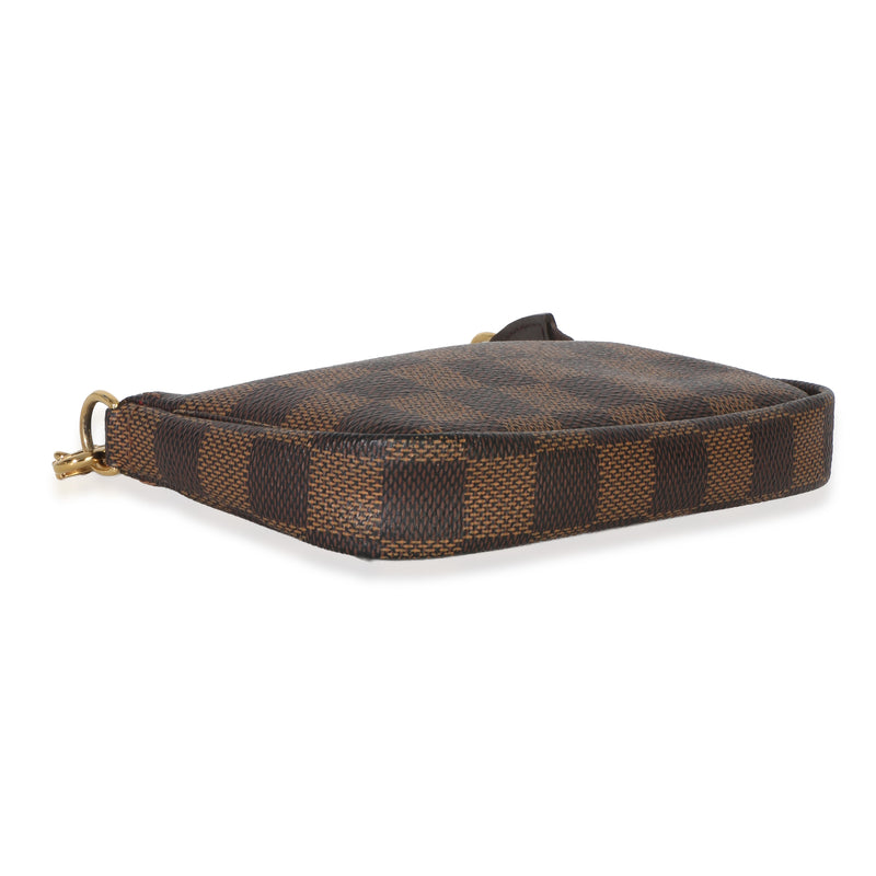 Louis Vuitton Damier Ebene Canvas Mini Pochette Accessories Brown Handbag