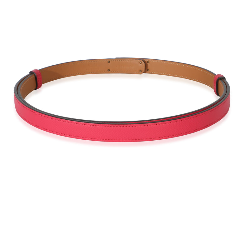 Hermès Rose Shocking Epsom Kelly 18 Belt Ghw Pink Leather