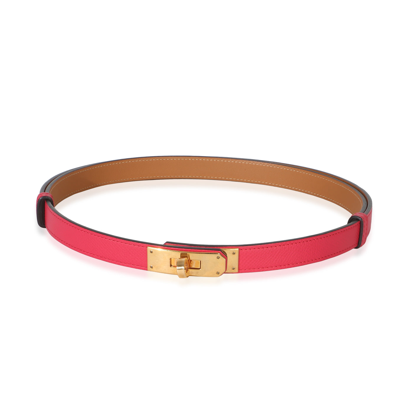 Hermès Rose Shocking Epsom Kelly 18 Belt Ghw Pink Leather