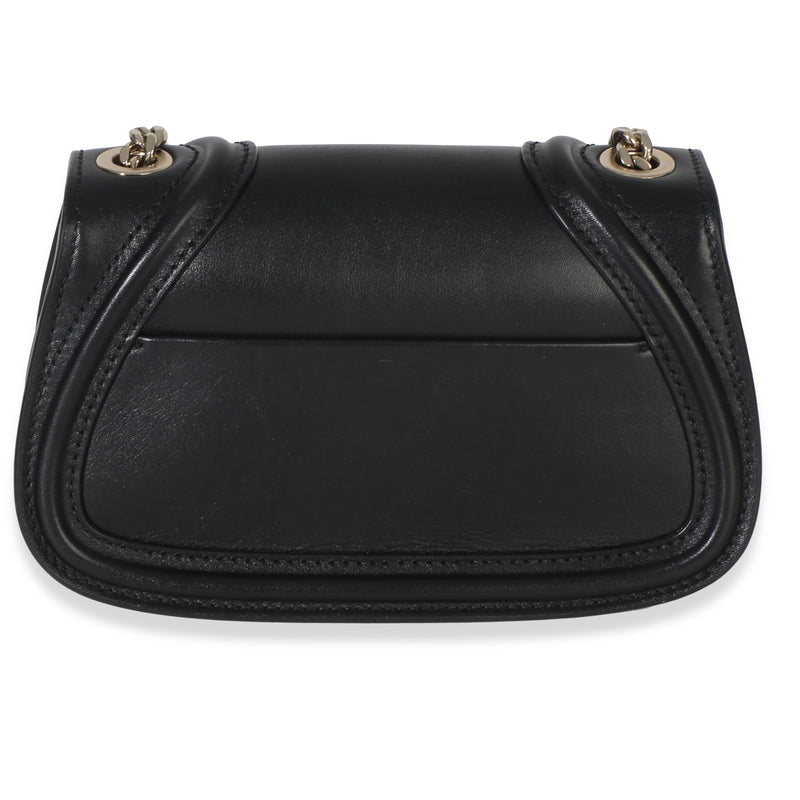 Gucci Black Calfskin Blondie Small Chain Shoulder Bag Leather Handbag