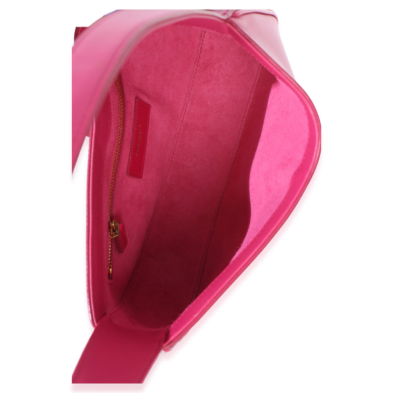 Saint Laurent Pink Smooth Calfskin Le 5 7 Small Hobo Leather Handbag