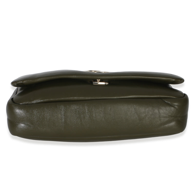 Gucci Green Lambskin Gg Milano Small Top Handle Shoulder Bag Leather Handbag