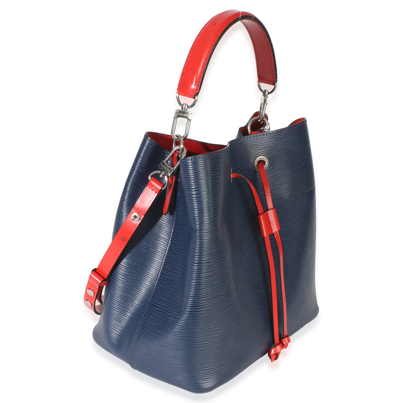Louis Vuitton Navy Red Epi Neonoe Mm Blue Leather Handbag