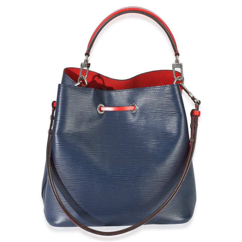 Louis Vuitton Navy Red Epi Neonoe Mm Blue Leather Handbag