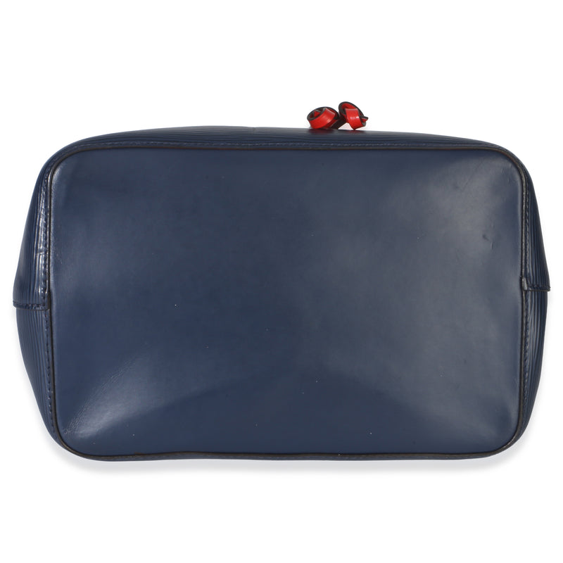 Louis Vuitton Navy Red Epi Neonoe Mm Blue Leather Handbag