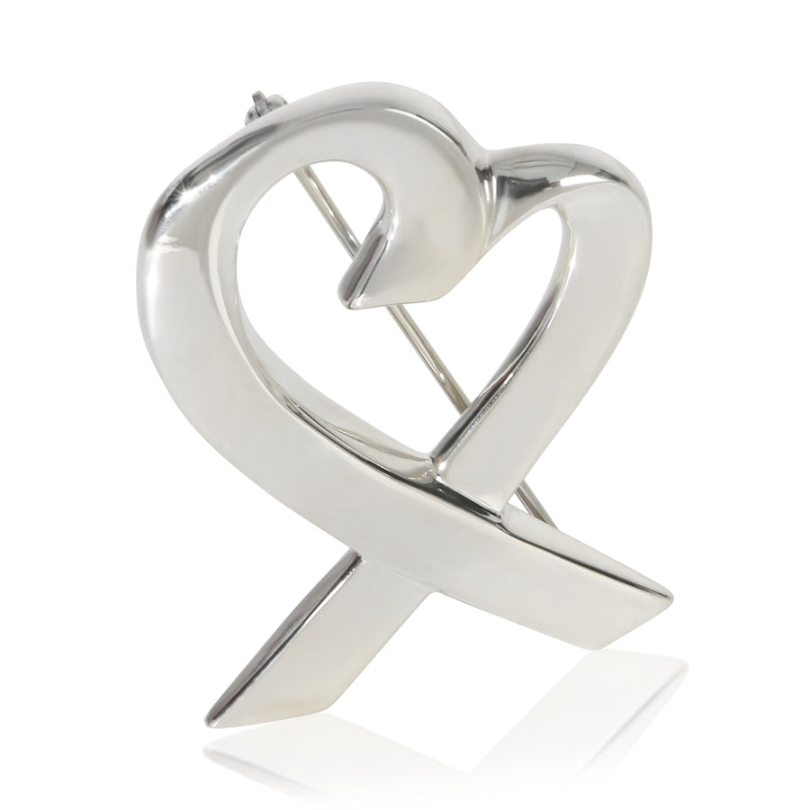 Tiffany & Co. Sterling Silver Paloma Picasso Loving Heart Brooch 925