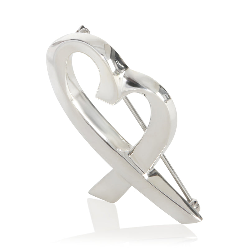 Tiffany & Co. Sterling Silver Paloma Picasso Loving Heart Brooch 925