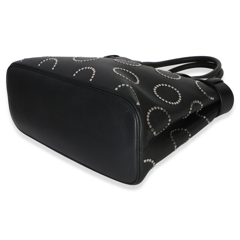 Prada Black Soft Grain Calfskin Studded Large Buckle Bag With Belt Leather Handbag