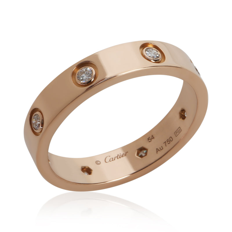 Cartier Rose Gold Diamond Small Model Love Ring 18k