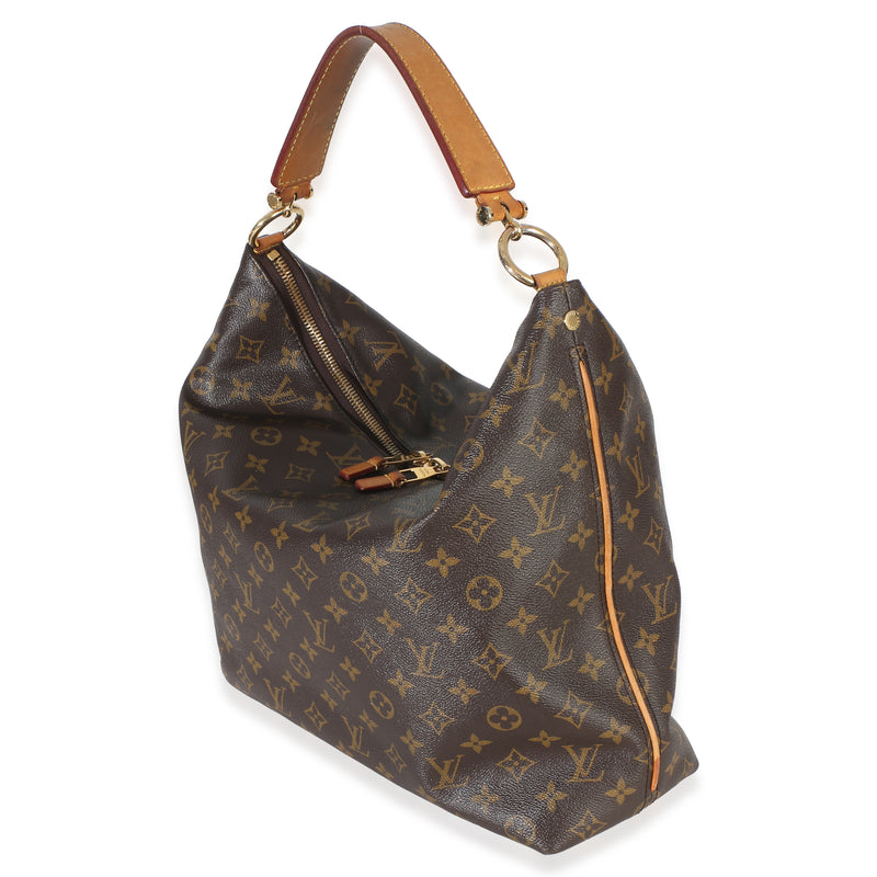 Louis Vuitton Monogram Canvas Sully Mm Brown Handbag
