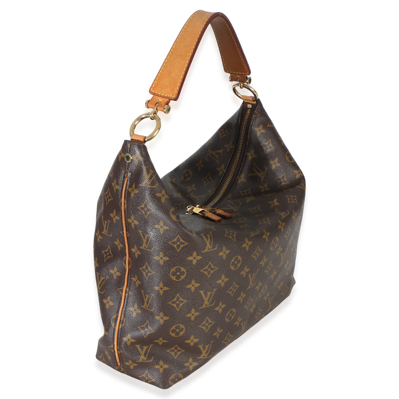 Louis Vuitton Monogram Canvas Sully Mm Brown Handbag
