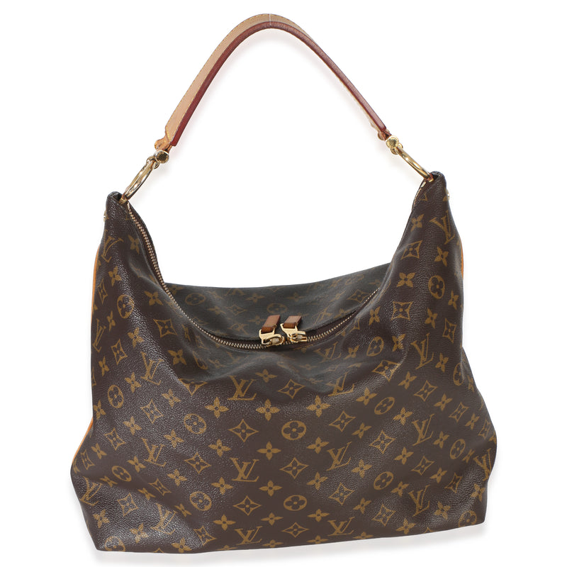 Louis Vuitton Monogram Canvas Sully Mm Brown Handbag