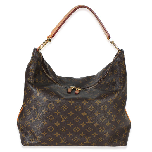 Louis Vuitton Monogram Canvas Sully Mm Brown Handbag