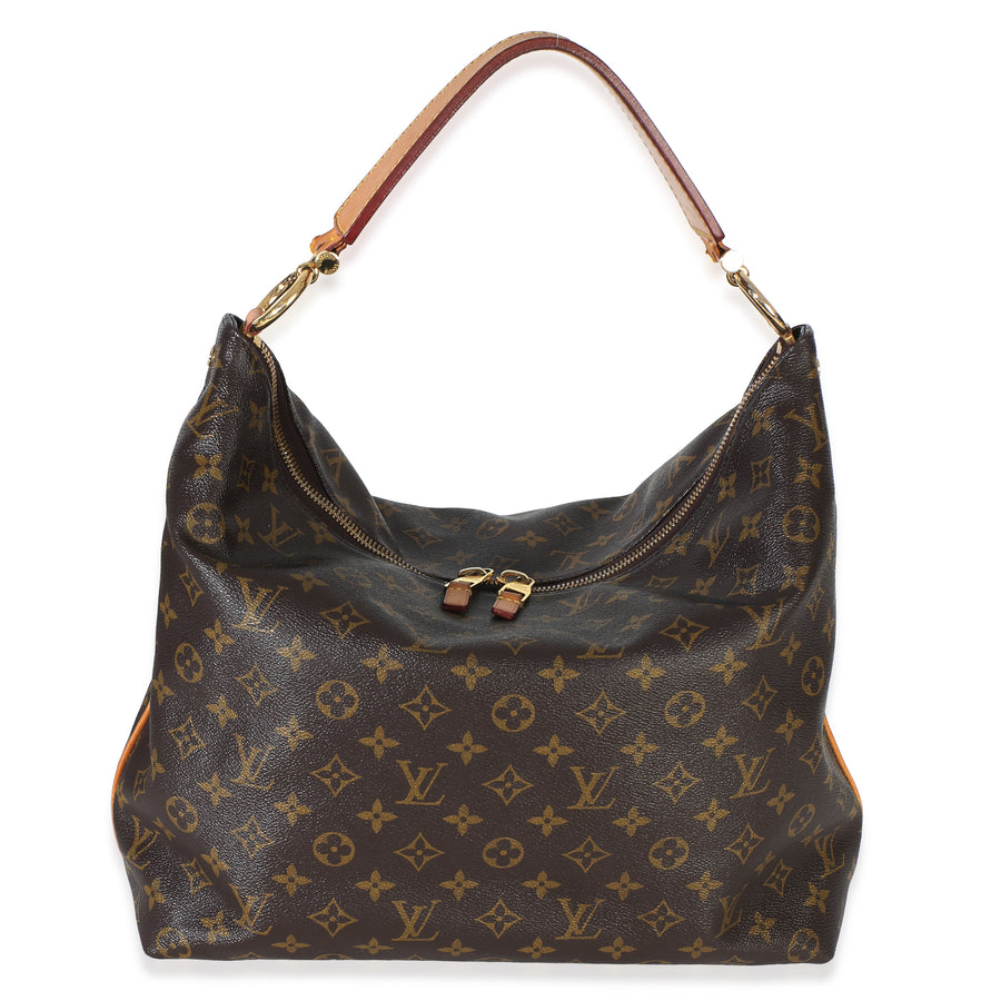 Louis Vuitton Monogram Canvas Sully Mm Brown Handbag