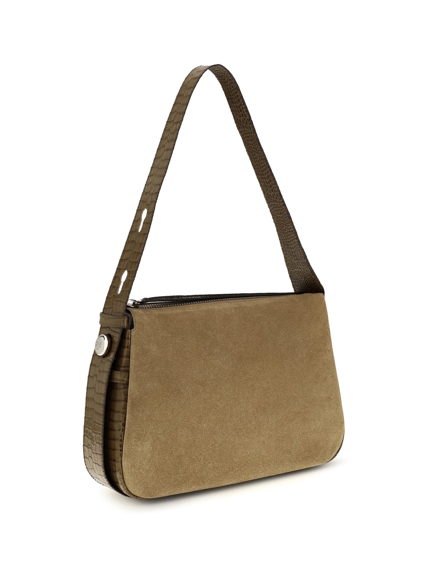 Tory Burch Romy Shoulder Bag — Beige Suede