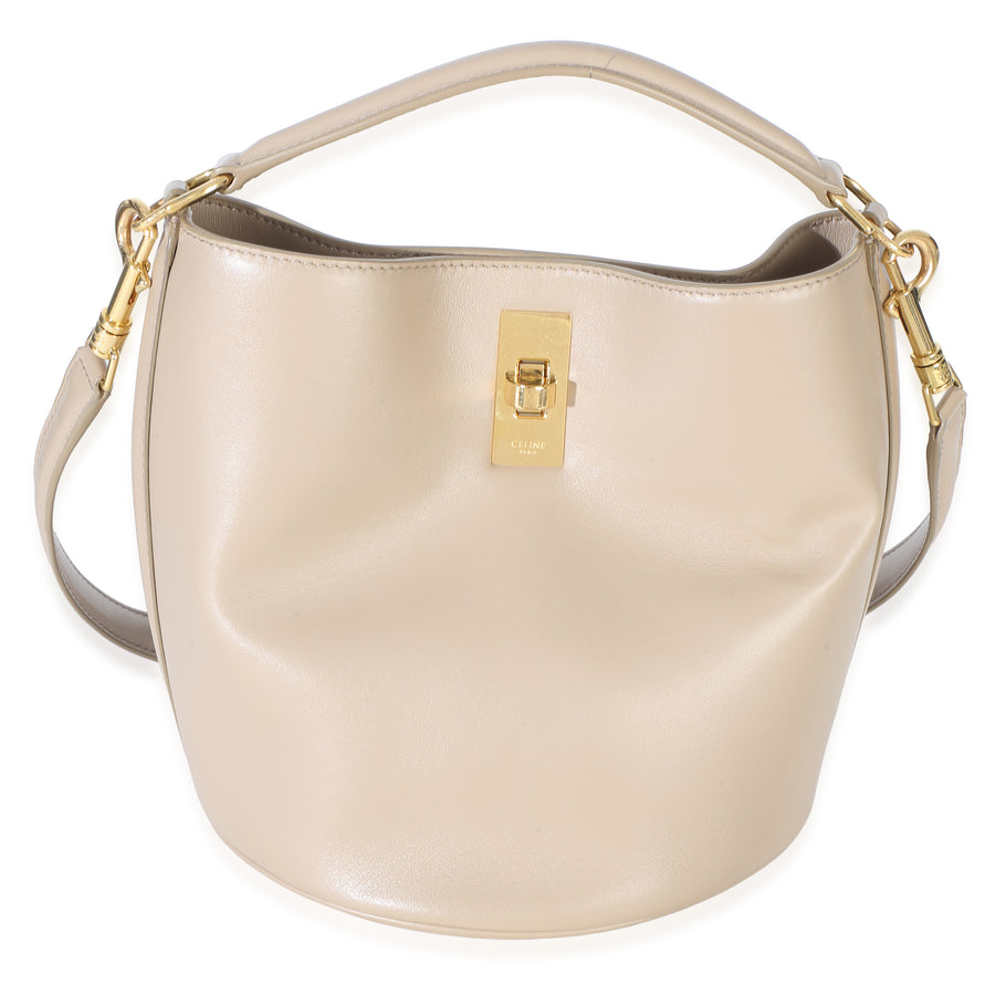 Celine Tan Smooth Calfskin Teen Bucket 16 Bag Beige; Neutral Leather Handbag